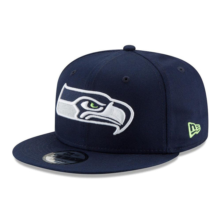 Seattle Seahawks New Era Basic 9FIFTY Snapback Hat - Navy - Triple Play Caps