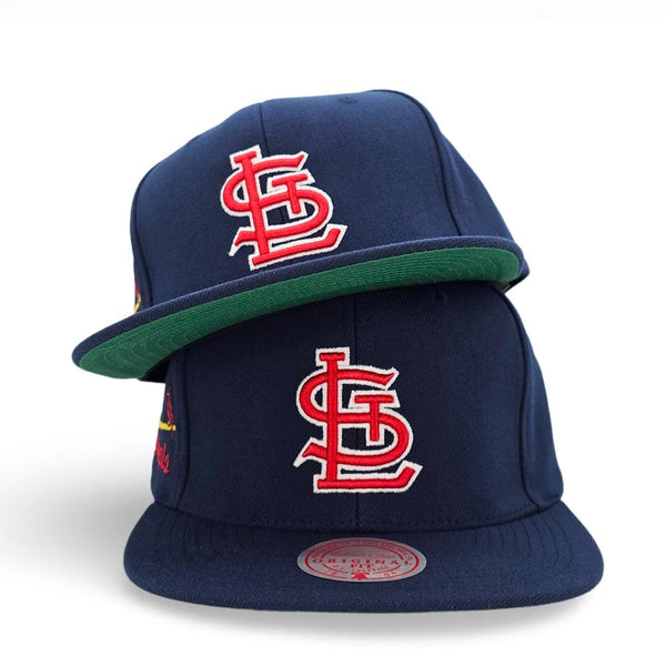 St. Louis Cardinals Mitchell & Ness Cooperstown Evergreen Snapback Hat - Navy - Triple Play Caps