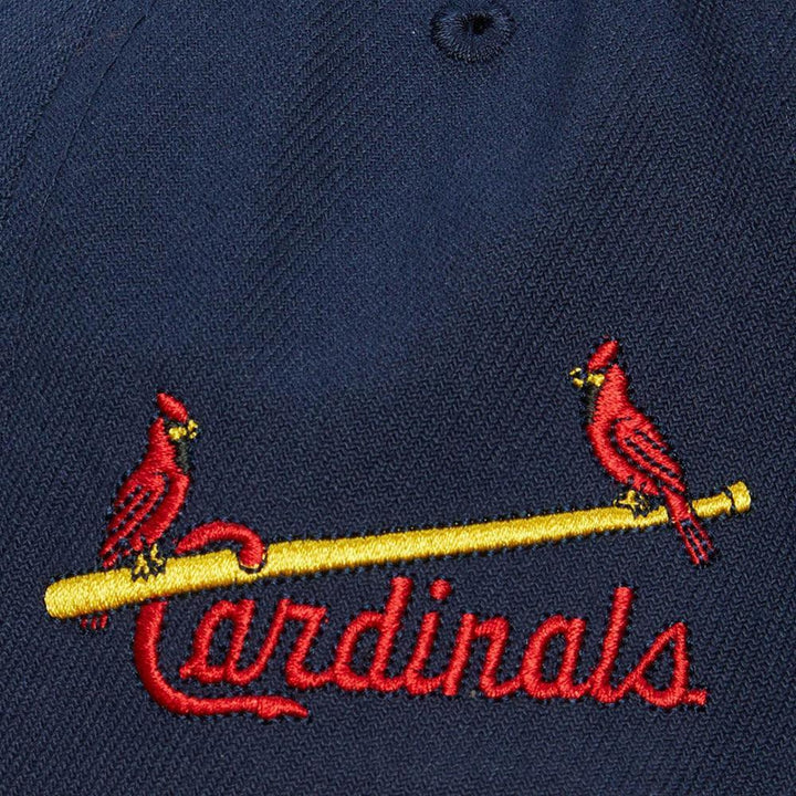 St. Louis Cardinals Mitchell & Ness Cooperstown Evergreen Snapback Hat - Navy - Triple Play Caps