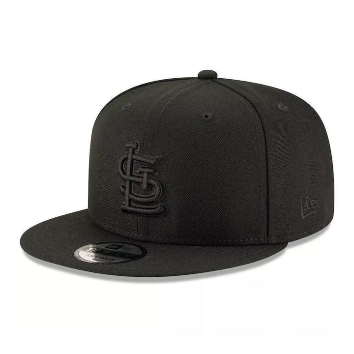 St. Louis Cardinals New Era Black on Black 9FIFTY Snapback Hat - Black - Triple Play Caps