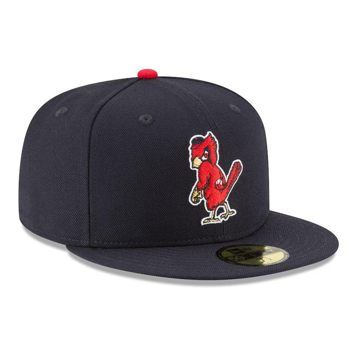 St. Louis Cardinals New Era Cooperstown Collection Logo 59FIFTY Fitted Hat - Navy - Triple Play Caps