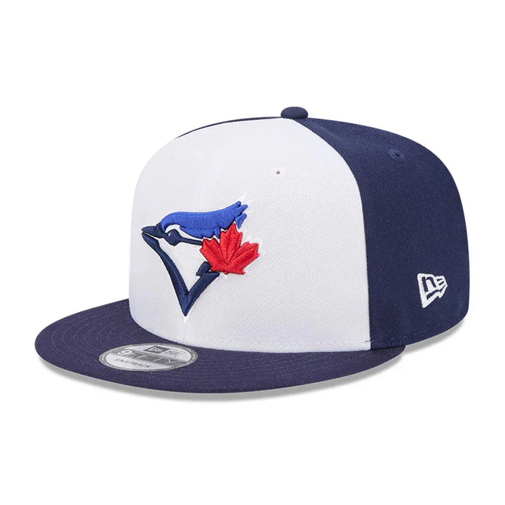 Toronto Blue Jays New Era Team Color 9FIFTY Snapback Hat - White/Navy - Triple Play Caps