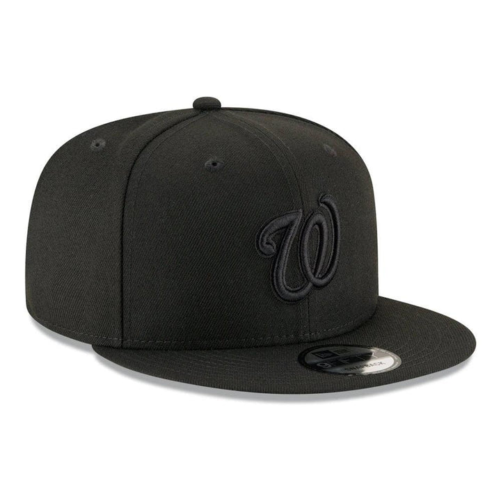 Washington Nationals New Era Black on Black 9FIFTY Snapback Hat - Triple Play Caps