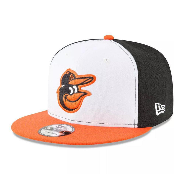 Baltimore Orioles New Era Team Color 9FIFTY Snapback Hat - White/Orange - Triple Play Caps