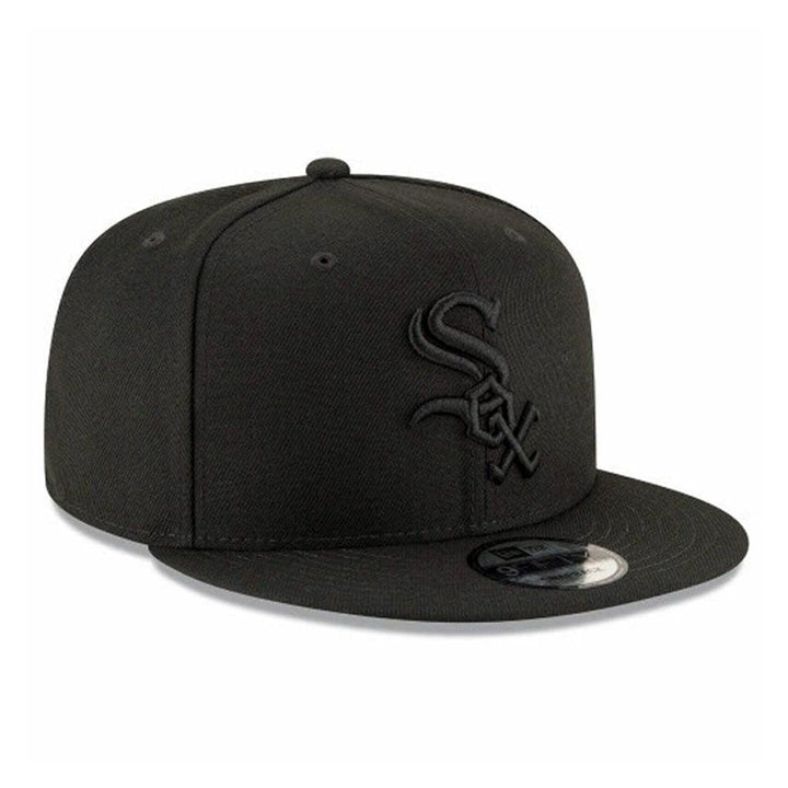 Chicago White Sox New Era Black on Black 9FIFTY Snapback Hat - Black - Triple Play Caps