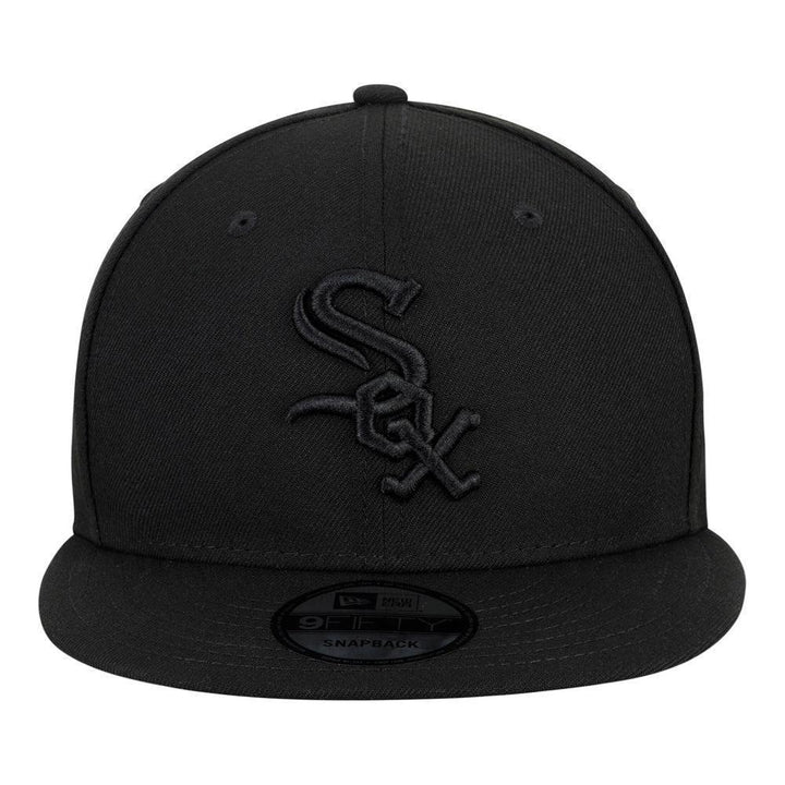 Chicago White Sox New Era Black on Black 9FIFTY Snapback Hat - Black - Triple Play Caps