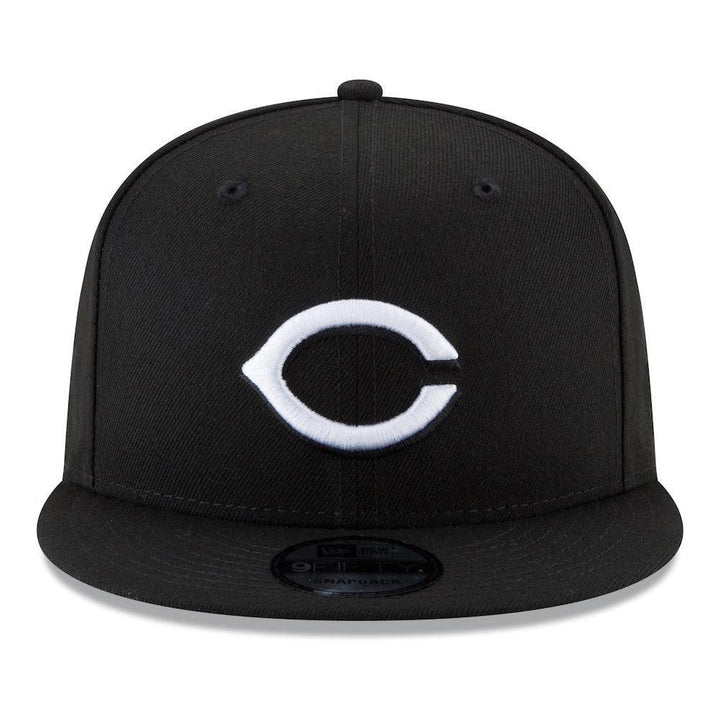 Cincinnati Reds New Era Black & White 9FIFTY Snapback Hat - Black - Triple Play Caps