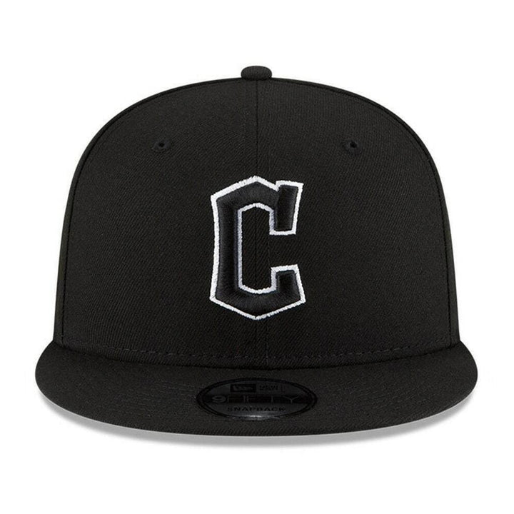 Cleveland Guardians New Era Black & White 9FIFTY Snapback Hat - Black - Triple Play Caps