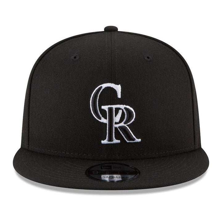 Colorado Rockies New Era Black & White 9FIFTY Snapback Hat - Black - Triple Play Caps