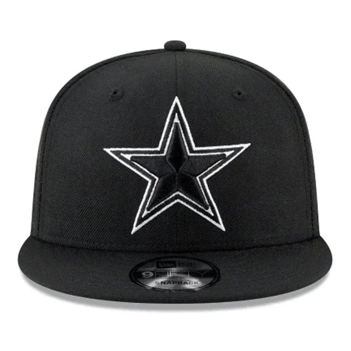 Dallas Cowboys New Era Black & White 9FIFTY Snapback Hat - Black - Triple Play Caps