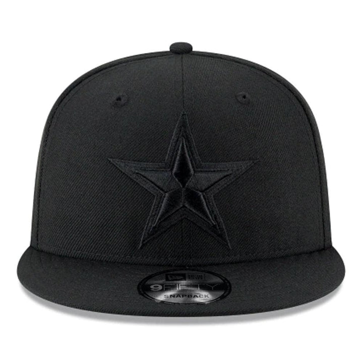 Dallas Cowboys New Era Black on Black 9FIFTY Snapback Hat - Triple Play Caps