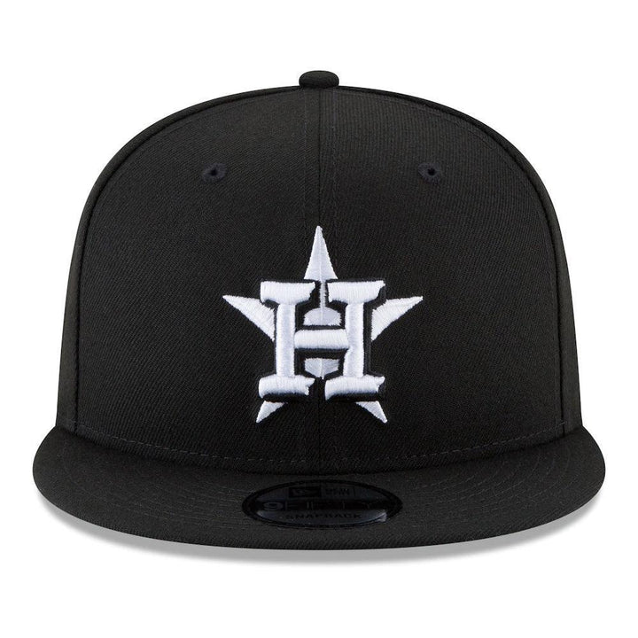 Houston Astros New Era Black & White 9FIFTY Snapback Hat - Black - Triple Play Caps