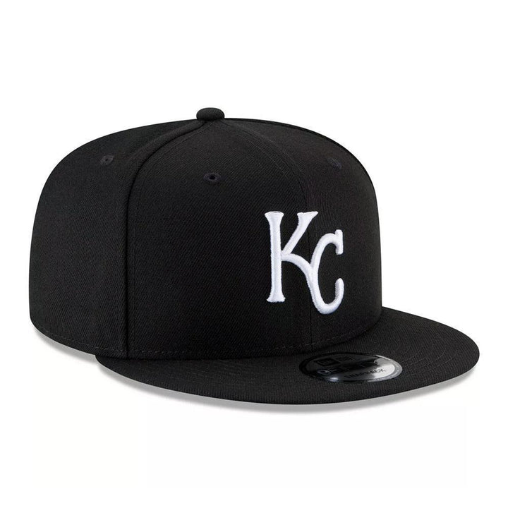 Kansas City Royals New Era Black & White 9FIFTY Snapback Hat - Black - Triple Play Caps
