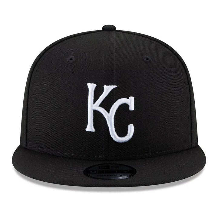 Kansas City Royals New Era Black & White 9FIFTY Snapback Hat - Black - Triple Play Caps