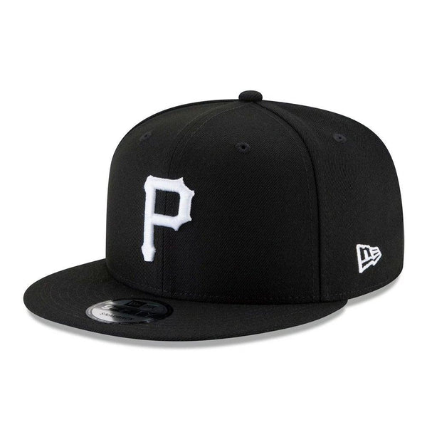Pittsburgh Pirates New Era Black & White 9FIFTY Snapback Hat - Triple Play Caps