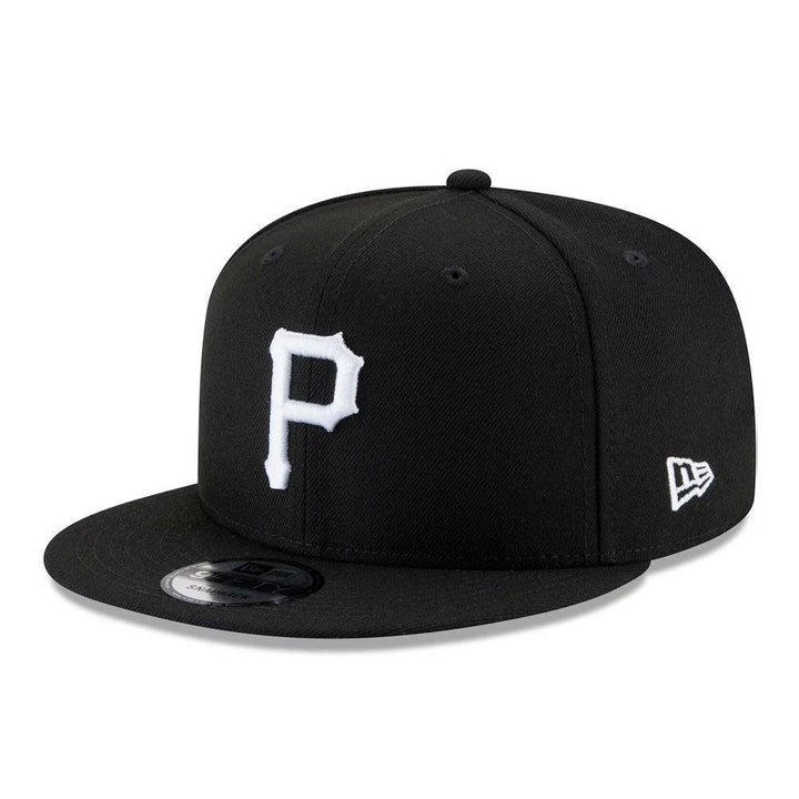 Pittsburgh Pirates New Era Black & White 9FIFTY Snapback Hat - Black - Triple Play Caps