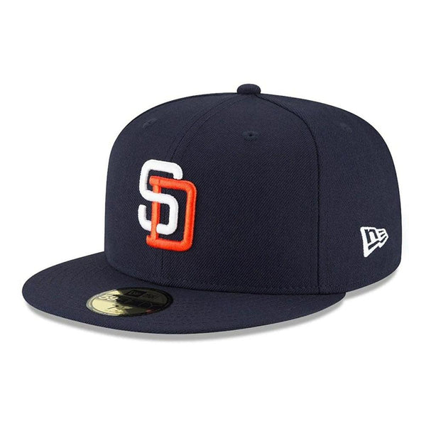 San Diego Padres New Era Cooperstown Collection Logo 59FIFTY Fitted Hat - Navy - Triple Play Caps