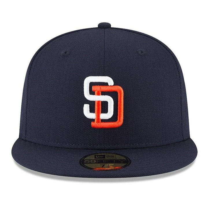 San Diego Padres New Era Cooperstown Collection Logo 59FIFTY Fitted Hat - Navy - Triple Play Caps