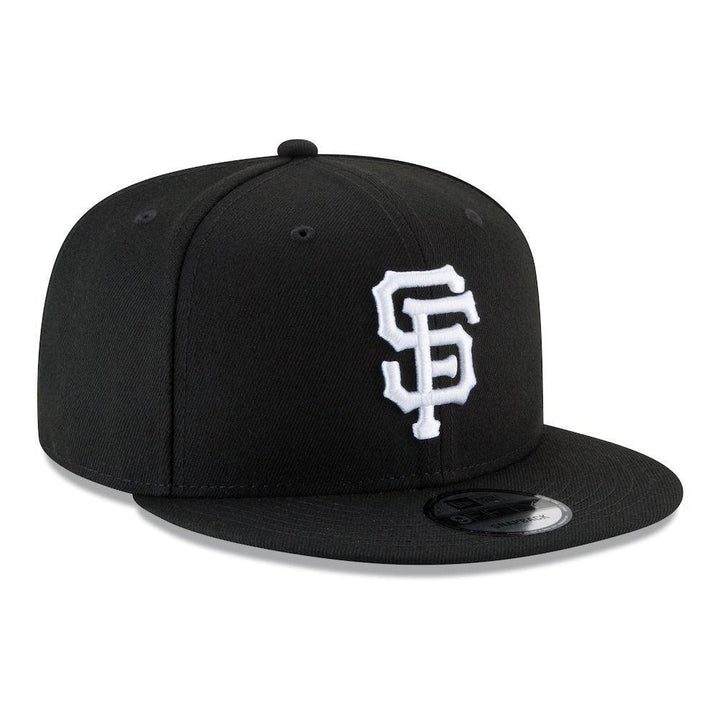 San Francisco Giants New Era Black & White 9FIFTY Snapback Hat - Black - Triple Play Caps