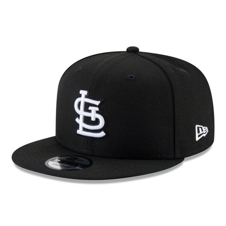 St. Louis Cardinals New Era Black & White 9FIFTY Snapback Hat - Black - Triple Play Caps