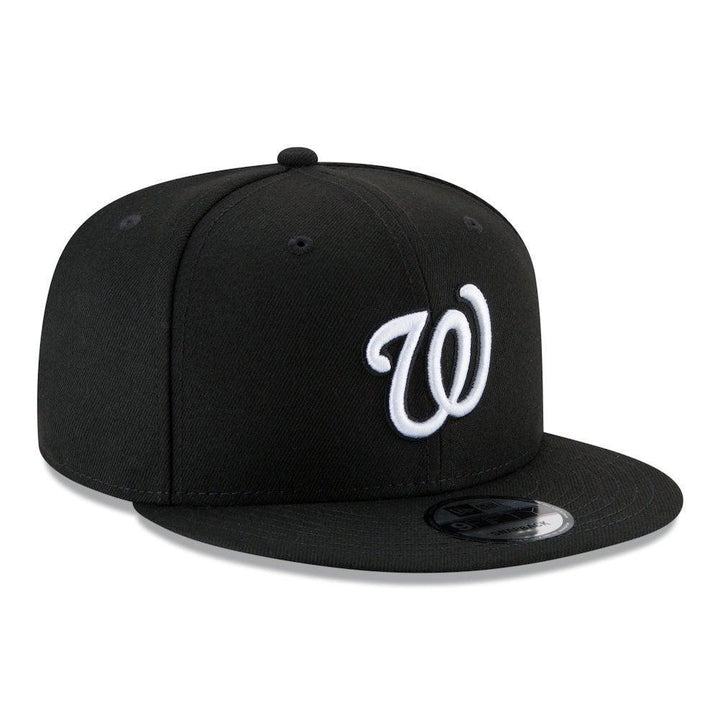 Washington Nationals New Era Black & White 9FIFTY Snapback Hat - Black - Triple Play Caps