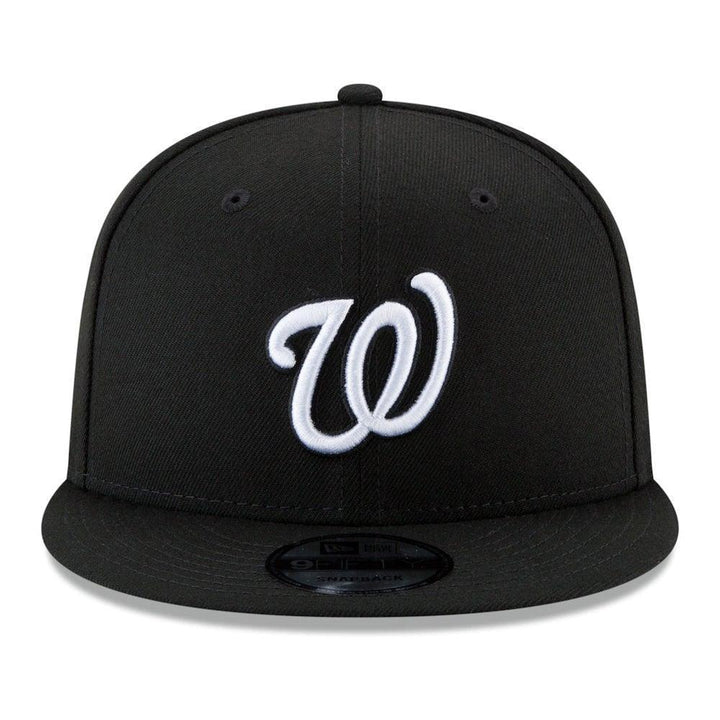Washington Nationals New Era Black & White 9FIFTY Snapback Hat - Black - Triple Play Caps